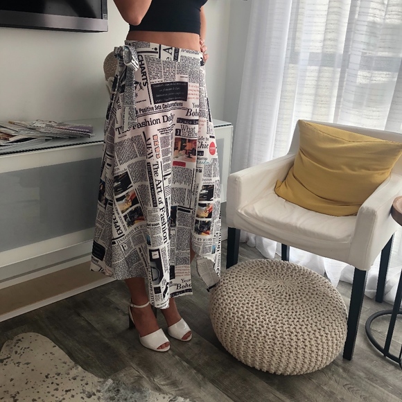 Be You Dresses & Skirts - News Print Skirt